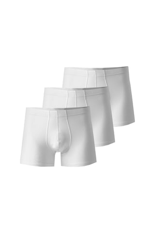 Josejuan 3'Lü Erkek Boxer Koton Likralı Yan Dikişsiz 1001 Beyaz