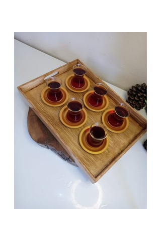 Doğal Ahşap Eskitme Dekoratif Kahve, Çay, Söz, Nişan, Sunum , Servis Tepsisi Eskitme Kahve