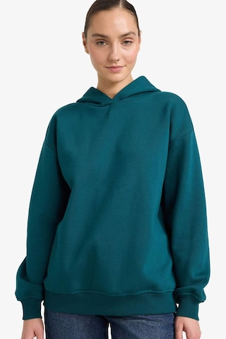 Defacto Relax Fit Kapüşonlu Basic Düz Kalın Sweatshirt D9935ax25wngn246 Yeşil-gn246