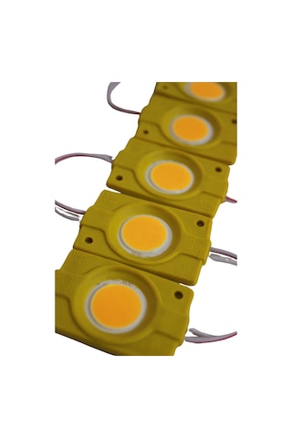 12 Volt 2.4 Watt Tekli Su Geçirmez Modül Led Sarı (Amber) (10 Adet)
