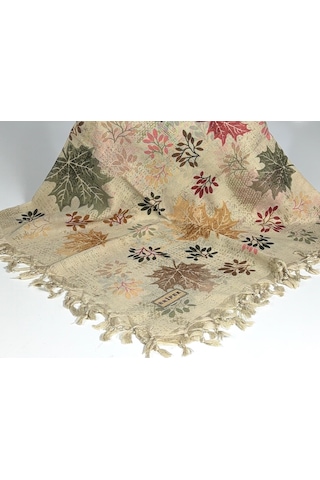 Eripek Sökme Boncuklu Desenli Tülbent 06434 Vizon-sarı