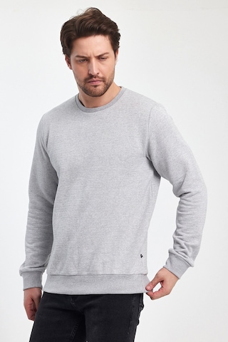 Odda 0007 Pike Sıfır Yaka Sweat Gri