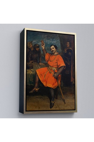 Çerçeveli Gustave Courbet - Louis Gueymard Şeytan Robert Rolünde Tablo-7356