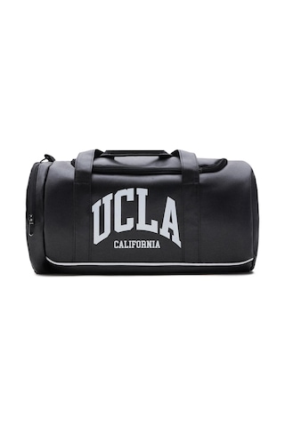Ucla Tracy Siyah Suni Deri Baskılı - Unisex Çanta Siyah