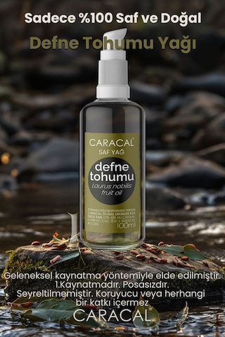 Caracal Defne Tohumu Yağı 100 Ml Doğal Saf Laurus Nobilis Fruit Oil Geleneksel Kaynatma Posasız