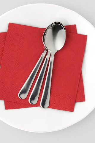 IKEA FANTASTISK 50 ADET 3 KATLI PEÇETE 24x24 CM - KIRMIZI