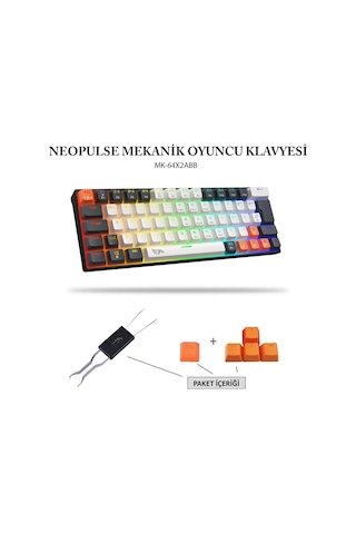 Rgb Gaming Kablolu Mekanik Klavye Mavi Switch Hot Swap 64 Tuşlu Oyuncu Klavyesi Double Shot Örgü Kablo Rgb Gaming Oyuncu Klavyesi