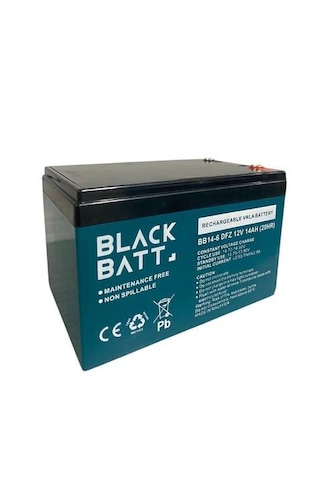 Black Batt 12v 14ah Jel Akü - Mart 2026 Üretim Elektrikli Bisiklet Aküsü