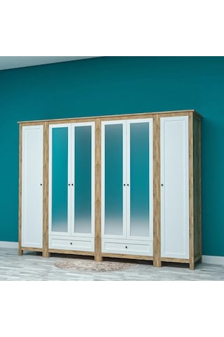 Coco 6 Kapılı Gardırop Mdf Sis Gri