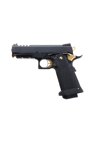 Aw Hx2711 4.3" Hi-capa Slide Cut Compact Black & Gold Gbb Airsoft Tabanca