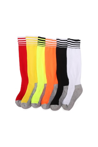 Yuntech01 8-14 Yaş Çocuklar İçin Nefes Alabilen Ve Kaymayan Futbol Çorapları Çok Renkli