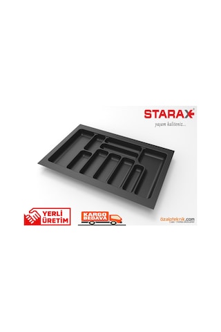 Starax Çekmece İçi Kaşıklık Antrasit En 49 CM Derinlik 49 CM