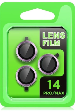 Apple iPhone Uyumlu 14 Pro Max Raze Metal Kamera Lens - Gold