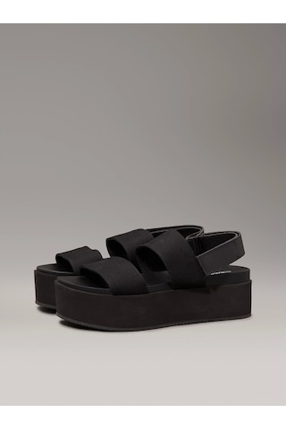 Calvin Klein Flatform Sandal Slıng In Siyah