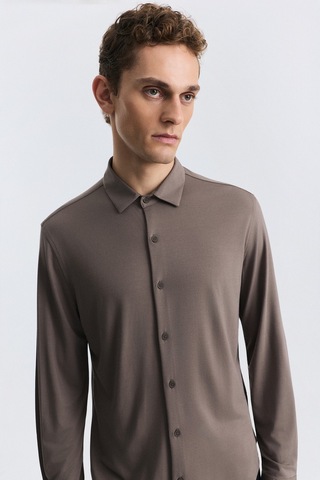 Antioch Comfort Slim Gömlek Vizon