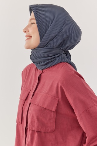 Mirsoy Scarf Piliseli Eşarp - Antrasit Antrasit