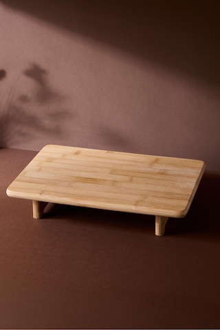 Terni Sunum Tabağı 34x22 Cm Ergonomik Ve Çok Amaçlı Organizer Ve Servis Standı Kahverengı Kahverengi