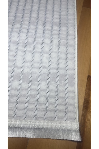 Elvey Home Krem Gri Bohem İskandinav Sisal Pamuk Taban Özel Kesim Kaymaz Salon Mutfak Oturma Odası Yolluk Halı Krem/gri