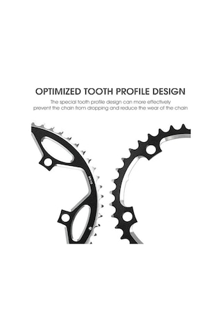 Ebitda West Bıkıng 2 Parça 53t-39t Yol Bisikleti Alüminyum Alaşımlı Kırmızı Kırmızı