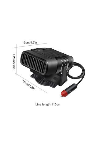 12v Girişli Oto Araç Isıtıcı Cam Buğu Çözücü Fan Pg