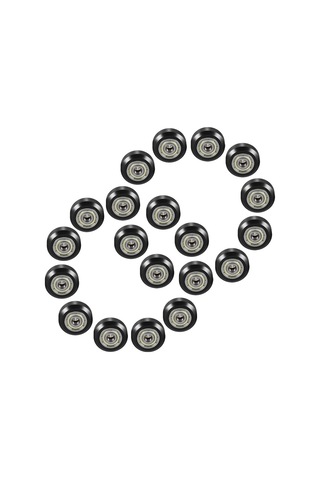 Yaleker 3d Yazıcı Pom Pasif Yuvarlak Rulmanlı Kayar Çarkı - 23.89mm Dış Çap, 16mm İç Çap, 5mm Delik, 10.23mm Kalınlık, 20 Adet 625zz Rulmanlı