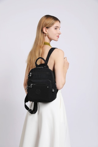 Smart Bags Günlük Küçük Boy Su Geçirmez Krınkıl Kumaş Kadın Sırt Çantası Siyah