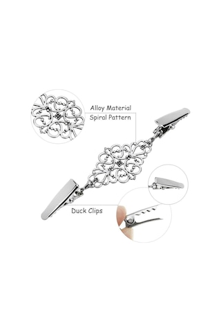 Moda Retro Yeni Ördek Klips Tokalar Kazak Bluz İğnesi Şal Broşu Hırka Klipsi Antik Gümüş