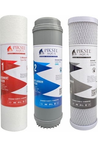 Piksel Aqua Ön Filtre Seti Açık Kasa Su Arıtma Cihazı Filtresi