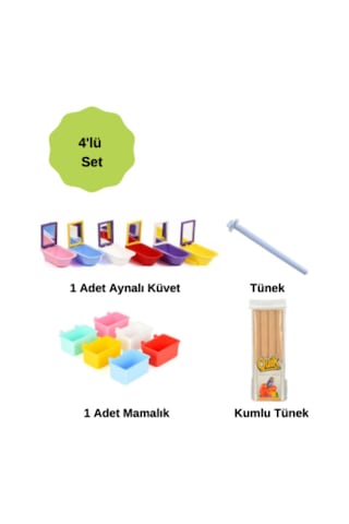Purecanpati Fit Fly Kuş Aksesuar Set Aynalı Küvet+tünek+mamalık+