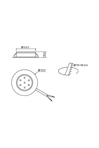 Gls Mobilya İçin Gömme Led Aydınlatma, 3,2 W 151592897 Siyah