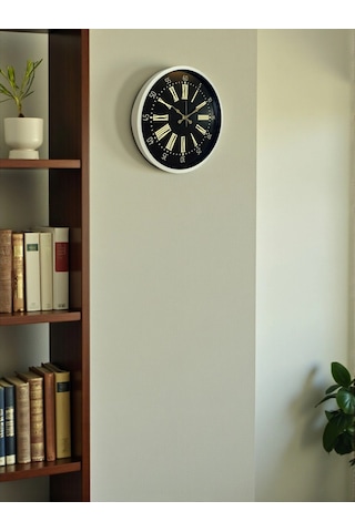 36 Cm Krem Dekoratif Duvar Saati çok Renkli
