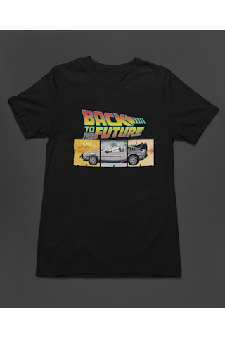 Bumeta Back To The Future Film Geleceğe Dönüş Tişört T-shirt Siyah