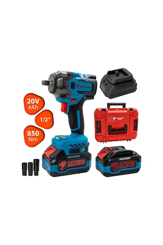 Catpower 1035 1/2" 20V 4AH 850NM Kömürsüz Çift Akülü Somun Sıkma Makinesi