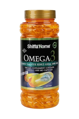 Shiffa Home Omega 3 Balık Yağı 1000 Mg 200 Softjel - Ekonomik Boy Shiffa Home Omega 3 Balık Yağı 1000 Mg 200 Softjel - Ekonomik Boy