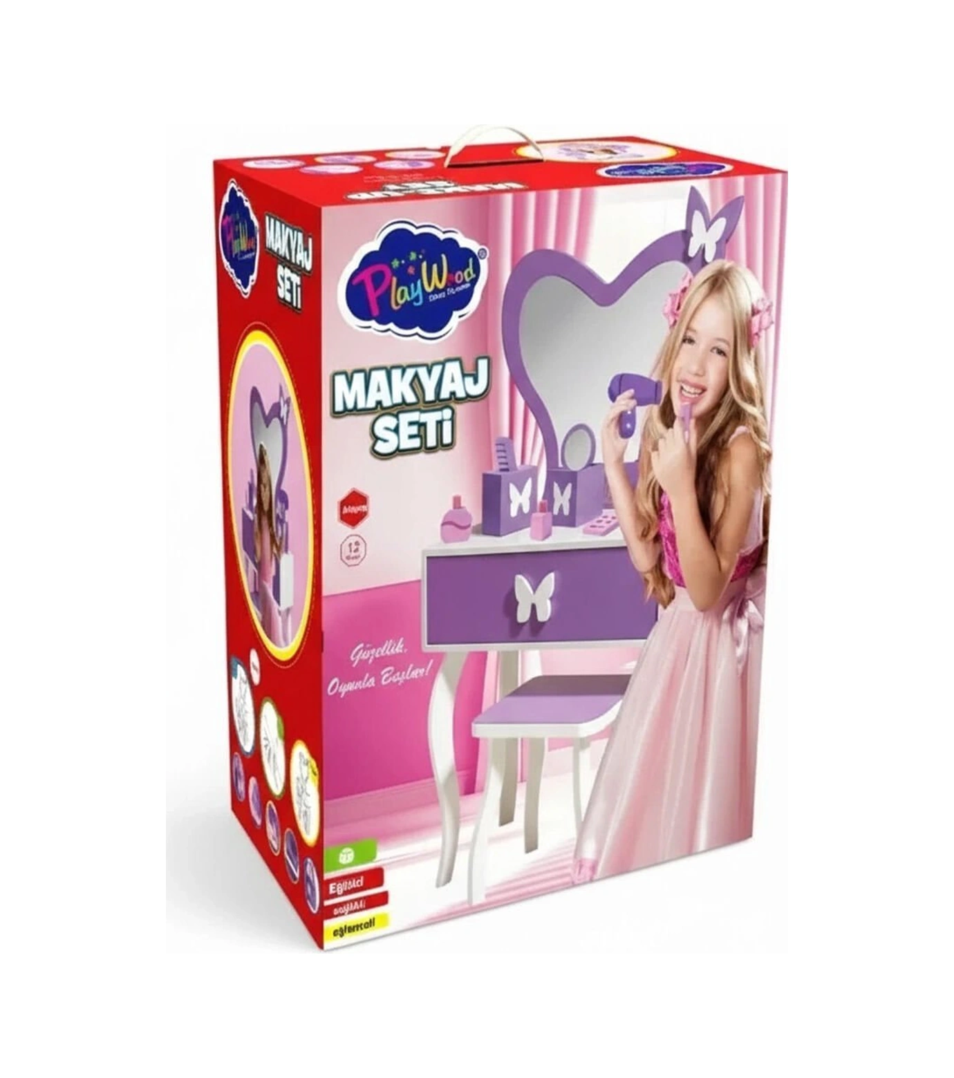 Ony-413 Kutuda Ahşap Makyaj Seti