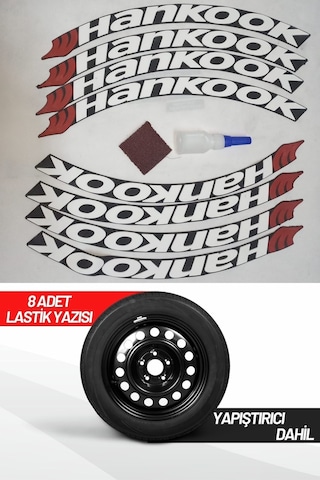 Hankook Motosiklet Ve Otomobil Araç 3d Oto Lastik Yazısı Sticker Arma 8 Adet Hankook Motosiklet Ve Otomobil Araç 3d Oto Lastik Yazısı Sticker Arma 8 Adet