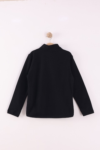 Monox Çocuk Unisex Parmak Geçmeli Polar Ceket Siyah