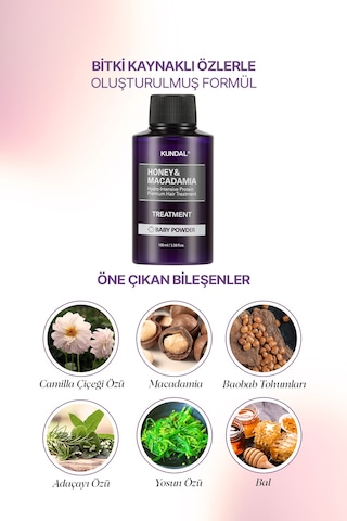 Kundal Honey & Macadamia Baby Powder Protein Destekli Besleyici Saç Kremi 100 ML