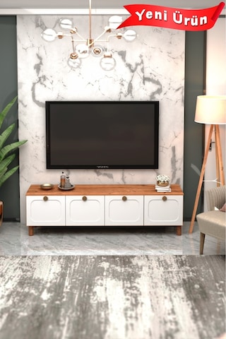 Bohem Tv Ünitesi 180 Cm Mdf Kapak Beyaz