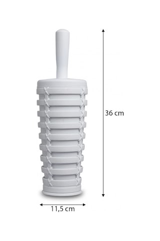 Ansan Ans E22-01 Palm Beyaz Plastik Tuvalet Fırçası 11,5 X 36 Cm Beyaz