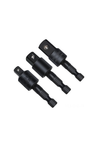 Aubyhe Krom Vanadyum Çelik 3'lü 360 Döner Hex Kolu Universal Soket Adaptör Seti - Dar Mekanlar İçin, Ev/atölye Tamiri