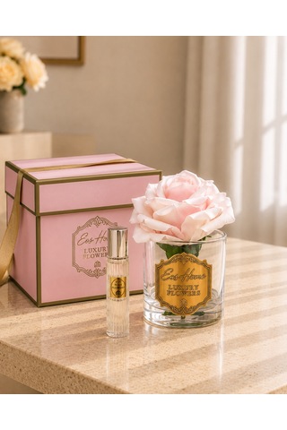 Rosemira Tek Güllü Parfümlü Dekoratif Çiçek - Pembe-7541 Gül - Meyve