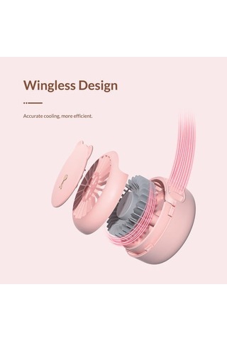 Taşınabilir Bladeless Usb Fan 3 Hız Doğal Rüzgar Sessiz Mini Yaz Usb El Fan İle Açık / Ofis Ipi İle Usb Gadgets C5nsj5 Pembe