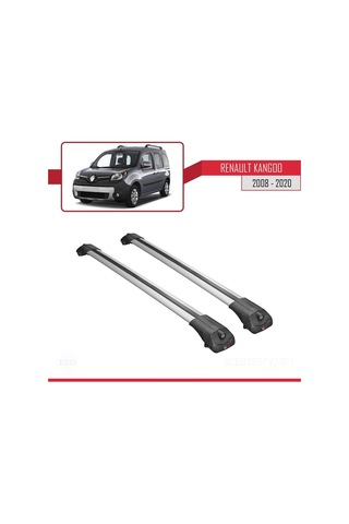 Renault Kangoo 2008-2020 Arası İle Uyumlu Ace-1 Ara Atkı Tavan Barı Gri