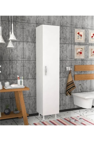 Artel Mobilya 5 Raflı Banyo Boy Dolabı Beyaz