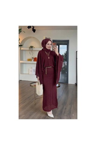 Bomii Kadın Anjurlu Takım 3lü Takım Bordo - 936384815 Bordo
