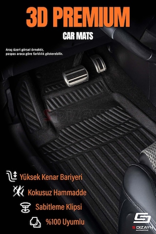 S-dizayn Opel Frontera Elektrikli 3d Pro Havuzlu Paspas 2024 Üzeri A+ Kalite