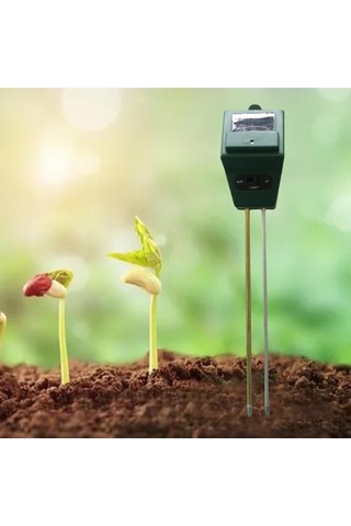 Trendooze Homyl Bitkiler İçin 3'ü 1 Arada Toprak Nemi Işık Ph Analiz Cihazı Kırmızı Model
