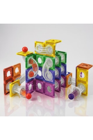 Magnet Blocks 84 Parça Manyetik Renkli Yapı Blokları Oyunu - Kaliteli Abs Plastik Güçlü Mıknatıs