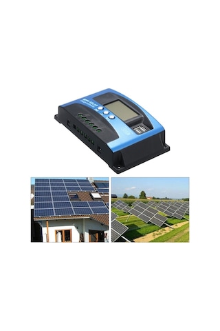 Novahub Çift Usb Ve Lcd Ekranlı 100a Mppt Güneş Şarj Kontrol Cihazı Otomatik Güneş Hücresi Paneli Şarj Regülatörü